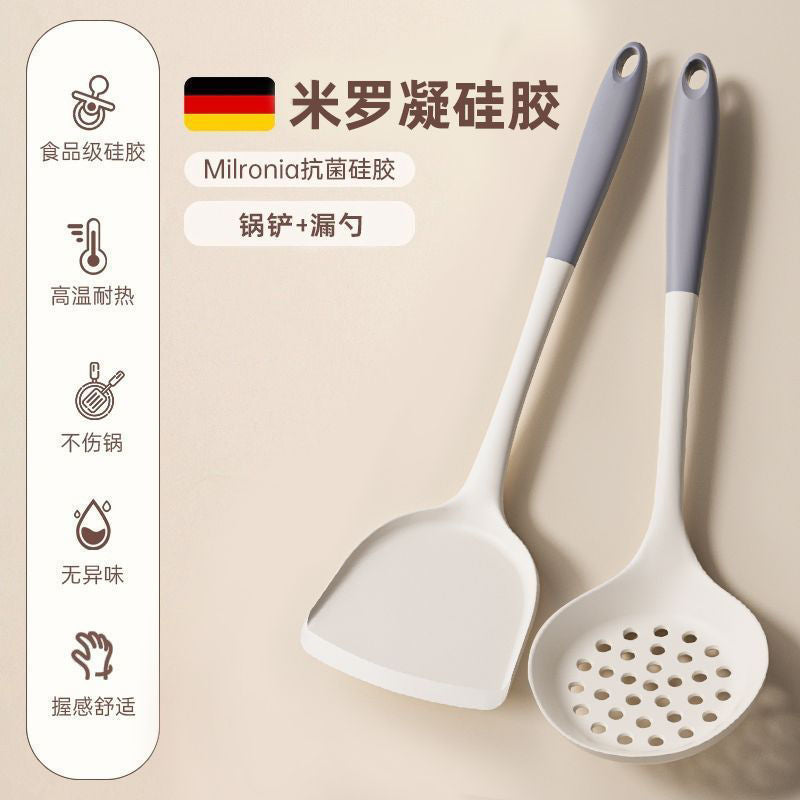 Food Grade Silicone Shovel Non-Stick Special Sticker High Temperature Resistant Silicone Shovel Protecting Pot Household Cooking Shovel Soup Spoon