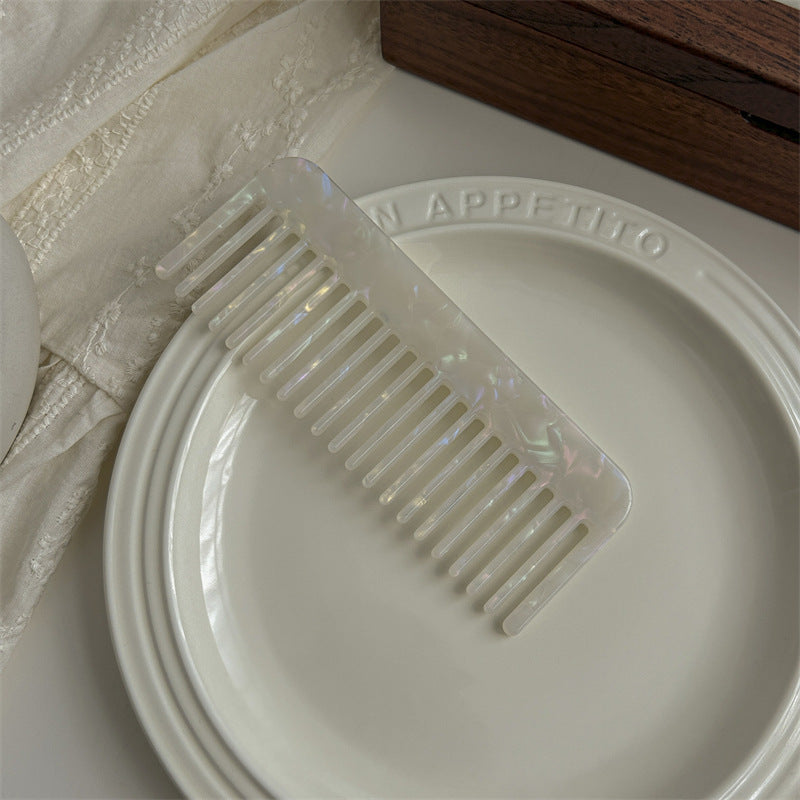 Korean-style exquisite vintage acetate hair comb large wide tooth comb hair curling comb large tooth comb Internet celebrity style hair comb hair accessories for women