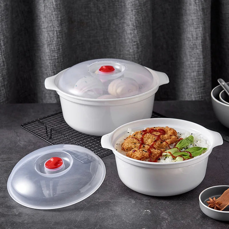 Microwave Oven Special Box Heated Soup Pot Rice Steamed Hot Steamed Buns Buns With Lid Eco-friendly Food Grade Kitchen Tool
