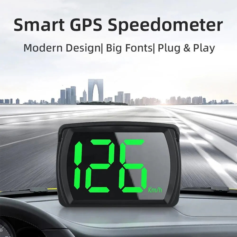 Y03 Universal Car HUD Head Up Display Digital Speedometer Big Font KMH Projector For Auto Electronic Speed Meter Accessory