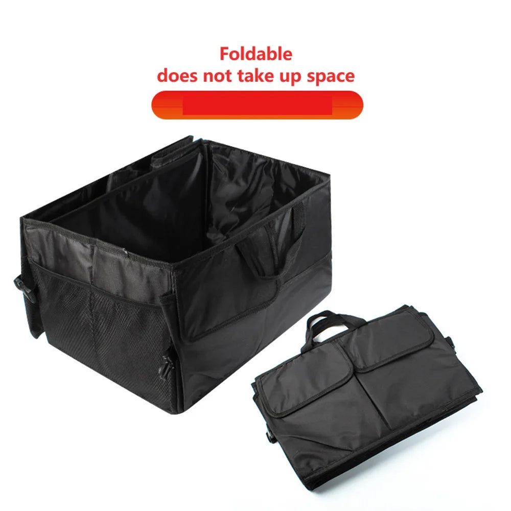Car Backup Storage Box, Folding Large Car Cargo Box Camping Car Storage Box Multi functional Folding Organizing Box
