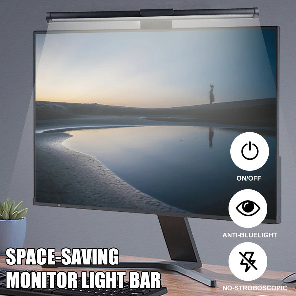 RGB Monitor Light Bar Strip Eye Care Dimmable Table Lamp for Work Game Learning Reading - Atmosphere Lighting