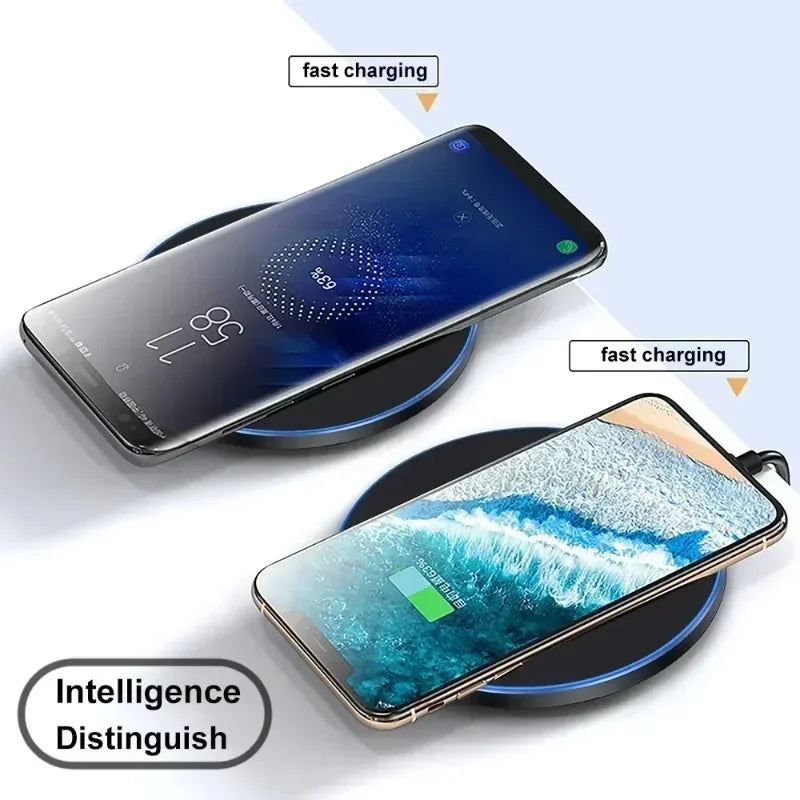 Wireless Charging Pad Fast Wireless Charger Compatible for iPhone 17 Pro 16 15 14 13 12 SE XS Max XR AirPods for Samsung Galaxy