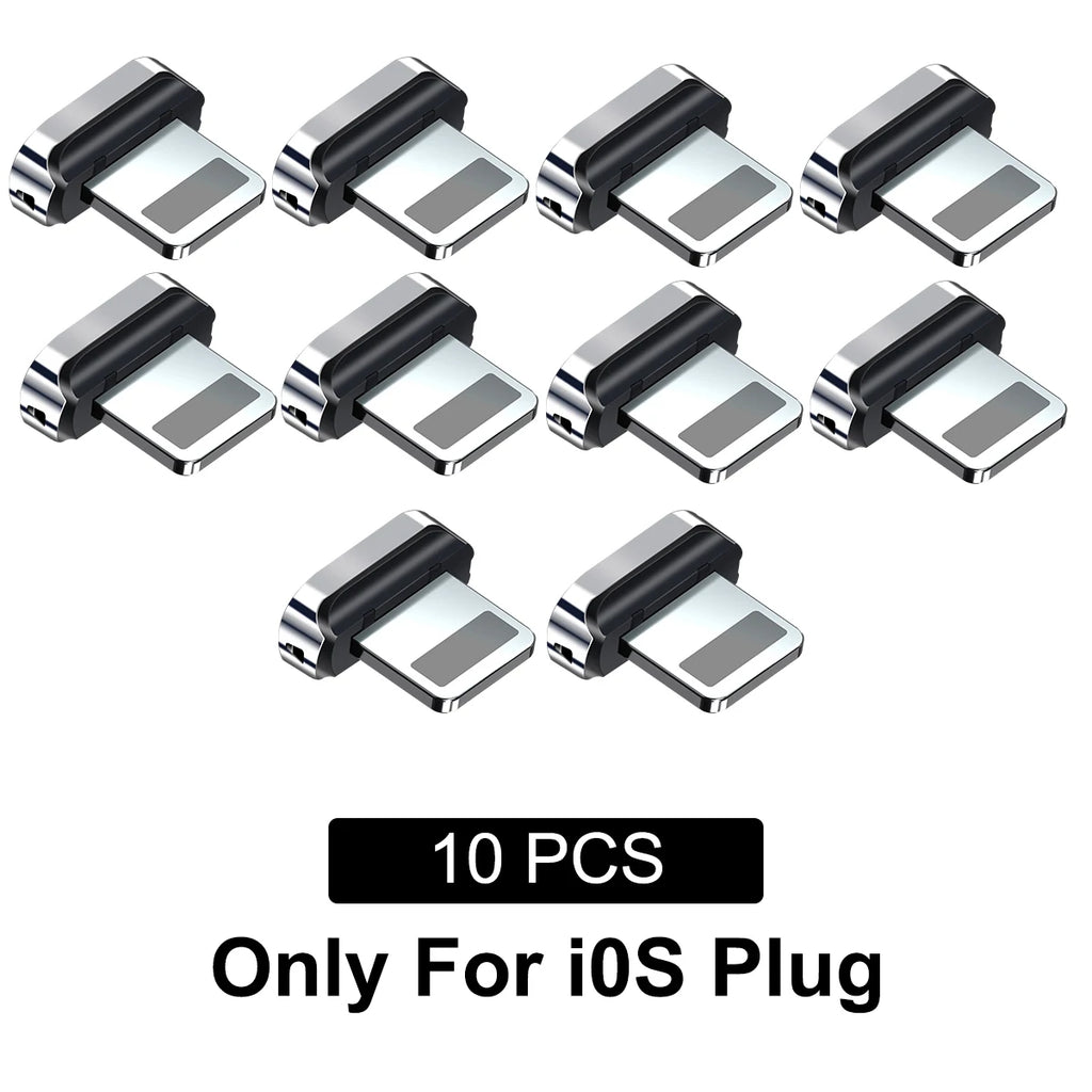 10Pcs Magnetic Tip for Fonken Magnetic Cable Type C Micro USB Magnet Replacement Part Mobile Phone Dust Plug Adapter for Android