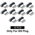 10Pcs Magnetic Tip for Fonken Magnetic Cable Type C Micro USB Magnet Replacement Part Mobile Phone Dust Plug Adapter for Android