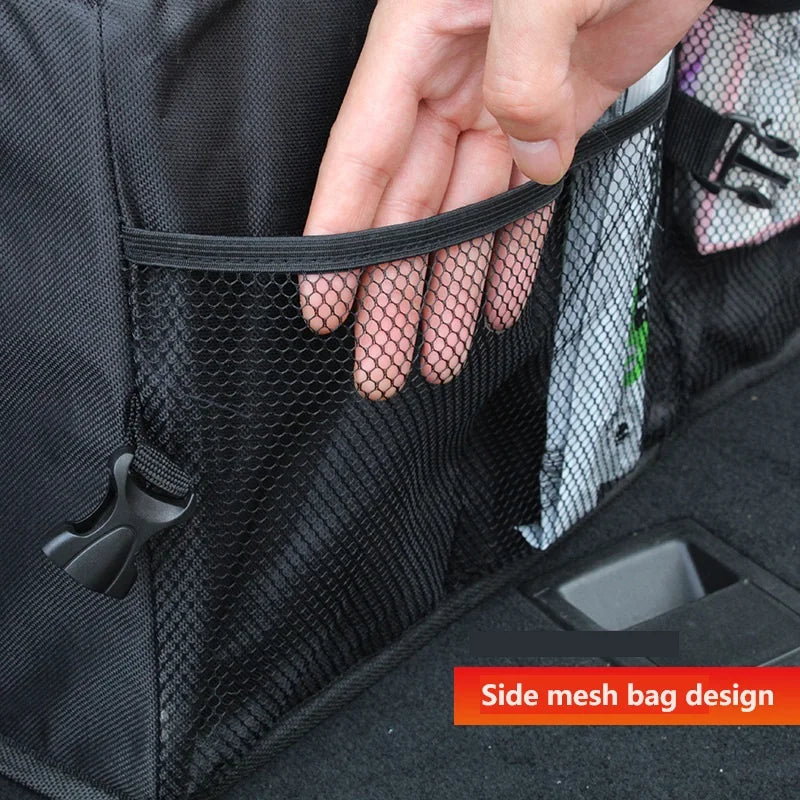 Car Backup Storage Box, Folding Large Car Cargo Box Camping Car Storage Box Multi functional Folding Organizing Box