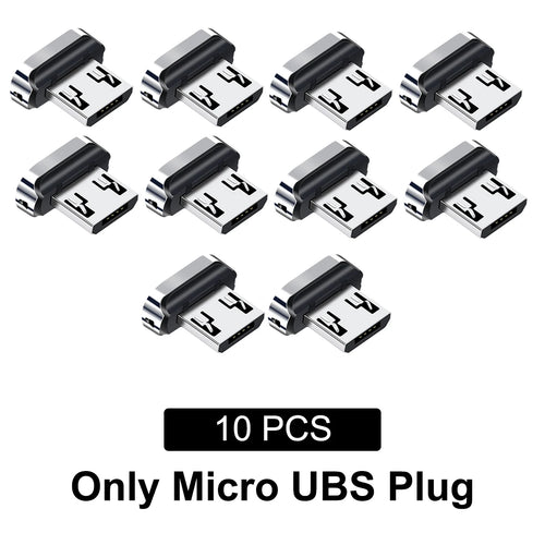 10Pcs Magnetic Tip for Fonken Magnetic Cable Type C Micro USB Magnet Replacement Part Mobile Phone Dust Plug Adapter for Android