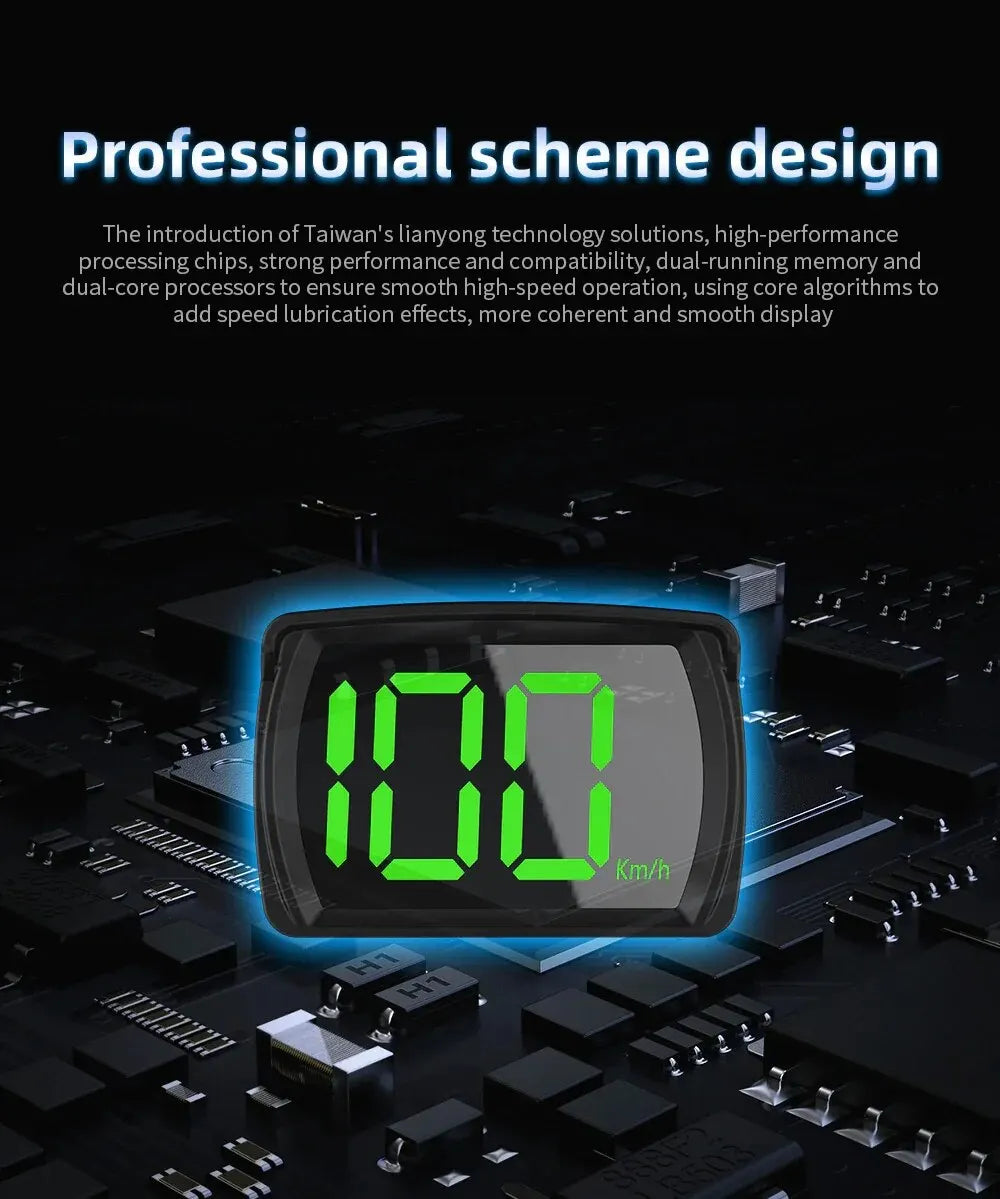 Y03 Universal Car HUD Head Up Display Digital Speedometer Big Font KMH Projector For Auto Electronic Speed Meter Accessory