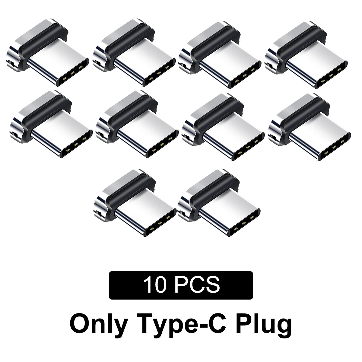 10Pcs Magnetic Tip for Fonken Magnetic Cable Type C Micro USB Magnet Replacement Part Mobile Phone Dust Plug Adapter for Android
