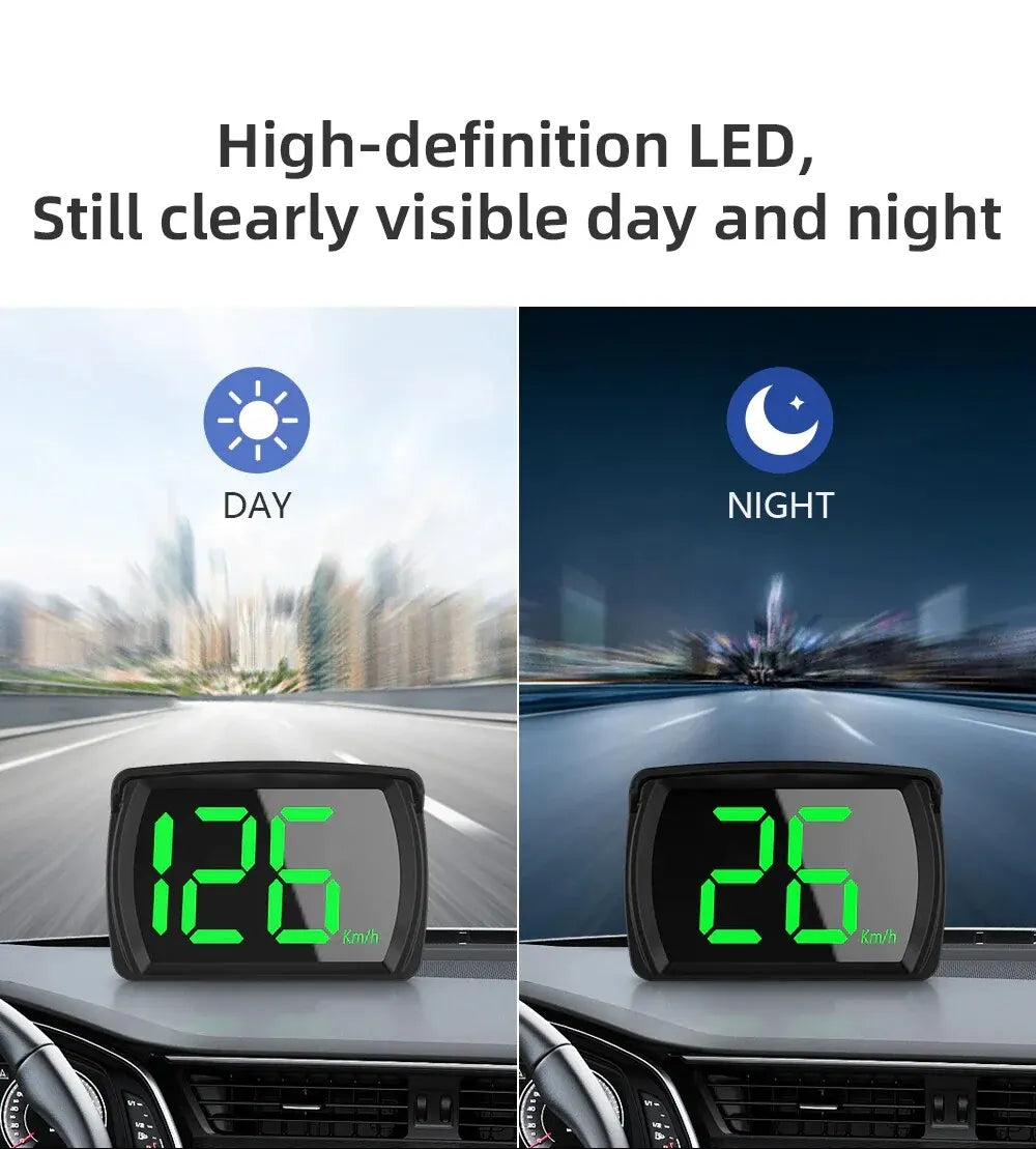 Y03 Universal Car HUD Head Up Display Digital Speedometer Big Font KMH Projector For Auto Electronic Speed Meter Accessory
